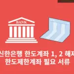 신한은행 금융거래한도계좌 1, 2 해제 방법 및 한도제한계좌 필요 서류 총정리