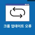 크롬 업데이트 오류 해결법 총정리 (오류 3, 7, 11, 12 등)