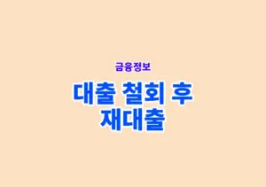 대출 철회 후 재대출
