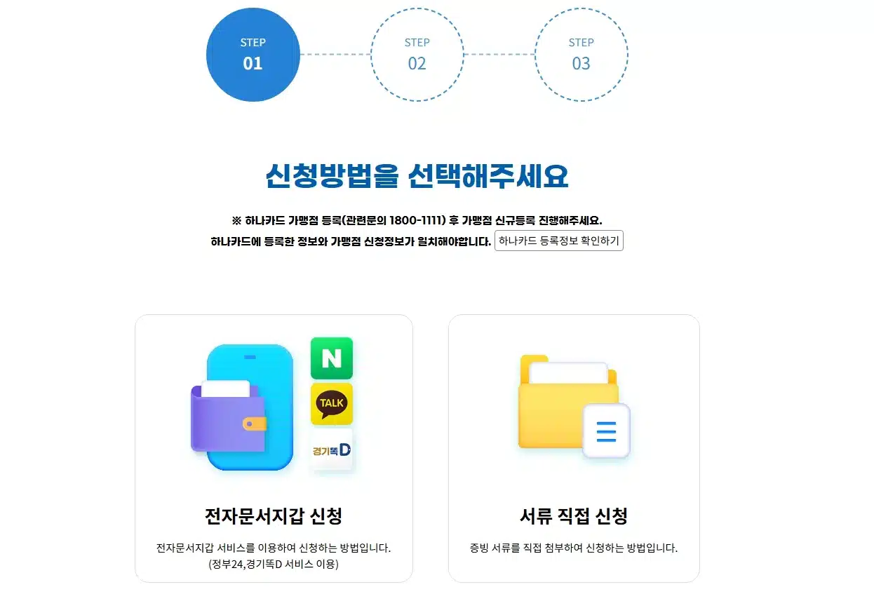 신청 시 주의해야 할 사항