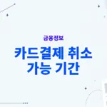카드결제 취소 가능 기간과 환불 처리일 정리