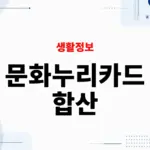 문화누리카드 합산 신청 방법, 가족 잔액 한 장으로 모으기