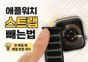 애플워치 스트랩 빼는법, 안 빠질 때 해결 방법 정리